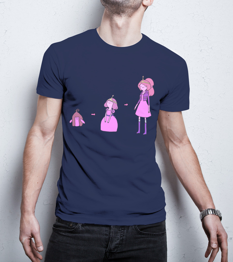 Princess Bubblegum Transformation Evolution Adventure Time T-Shirt