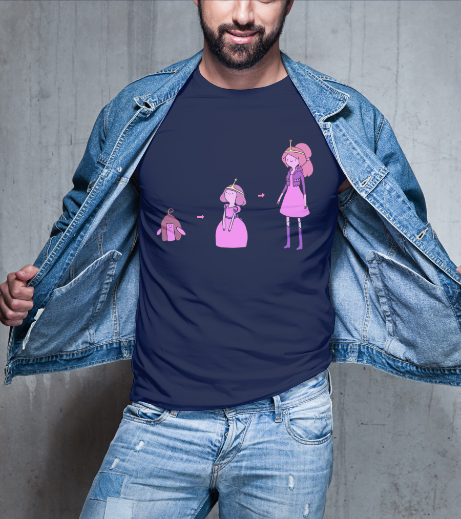 Princess Bubblegum Transformation Evolution Adventure Time T-Shirt