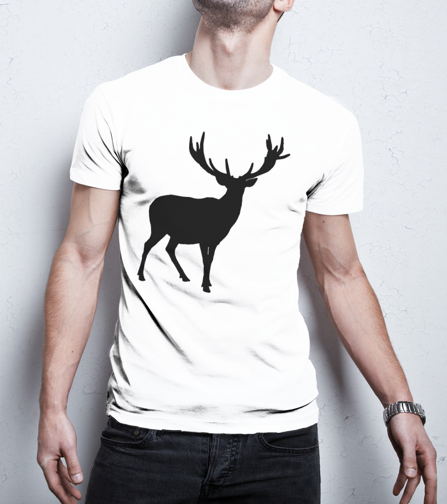 Silhouette Stag Deer Wildlife Nature T-Shirt