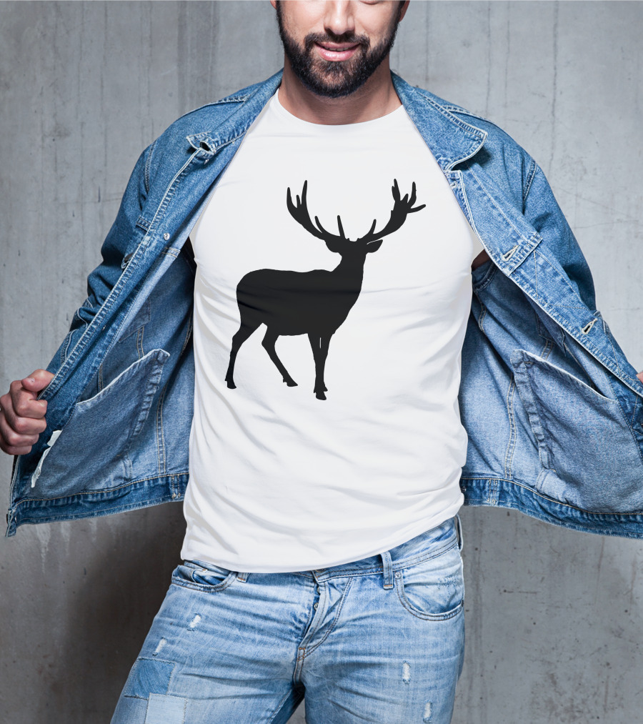 Silhouette Stag Deer Wildlife Nature T-Shirt