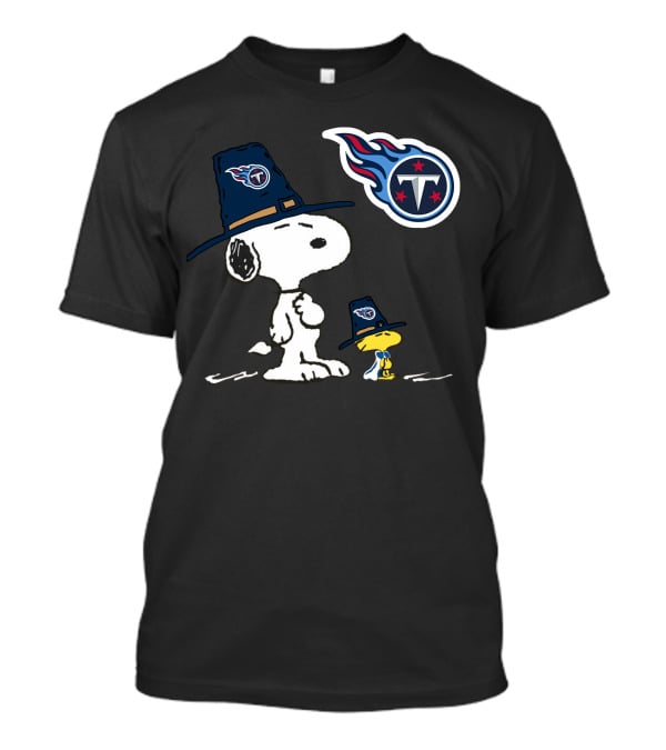 Tennessee Titans Snoopy And Woodstock Pilgrim Hats T-Shirt