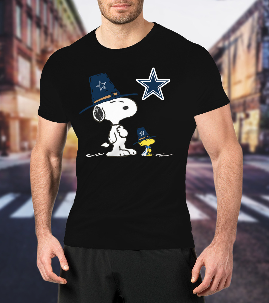 Dallas Cowboys Snoopy And Woodstock Star Hat T-Shirt