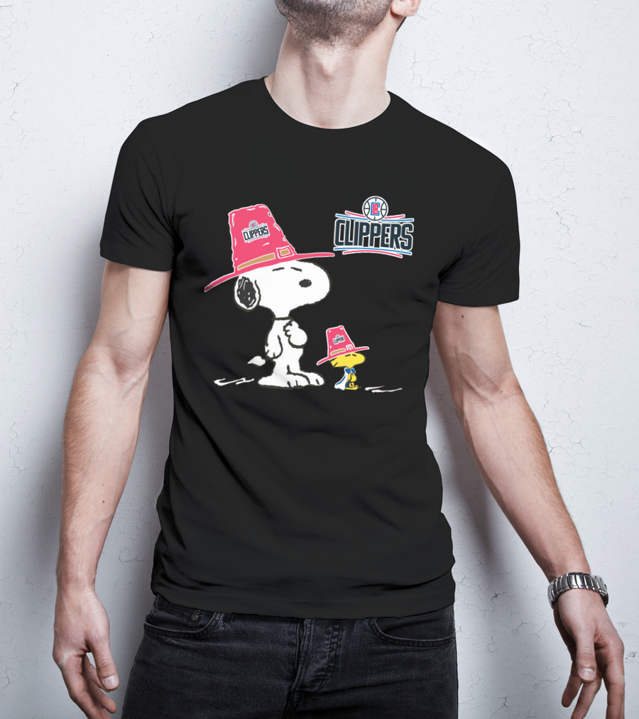 Los Angeles Clippers Snoopy And Woodstock NBA Collaboration T-Shirt
