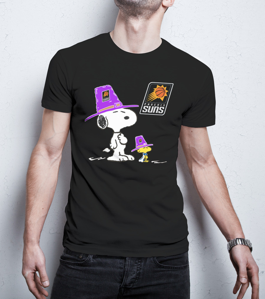 Phoenix Suns Snoopy Woodstock Pilgrim Hats T-Shirt
