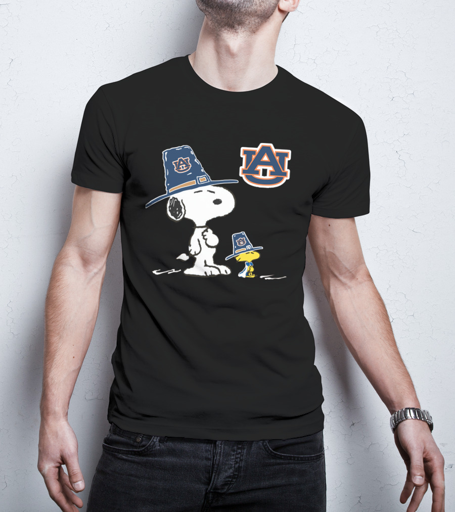 Auburn Snoopy Woodstock Thanksgiving Hat T-Shirt