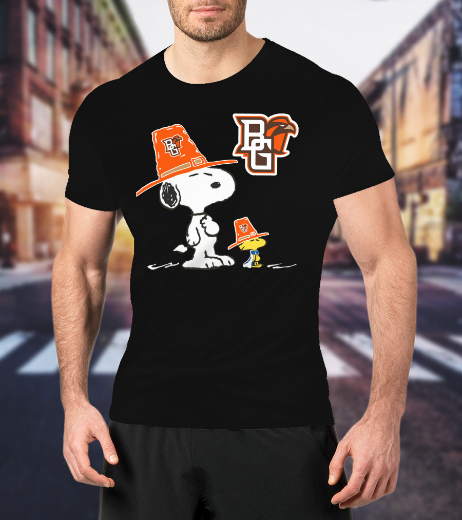 Bowling Green Falcons Snoopy Woodstock Pilgrim Hats T-Shirt