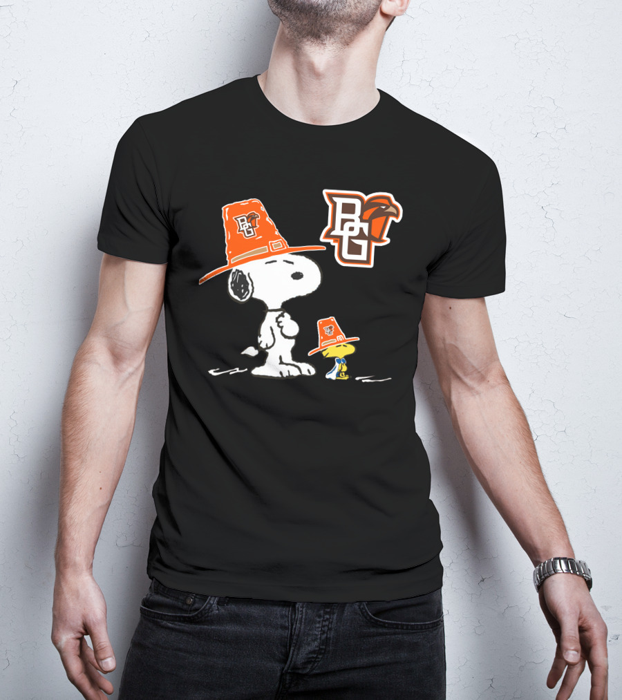 Bowling Green Falcons Snoopy Woodstock Pilgrim Hats T-Shirt