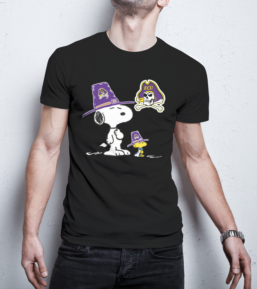 East Carolina Pirates Snoopy ECU Skull T-Shirt
