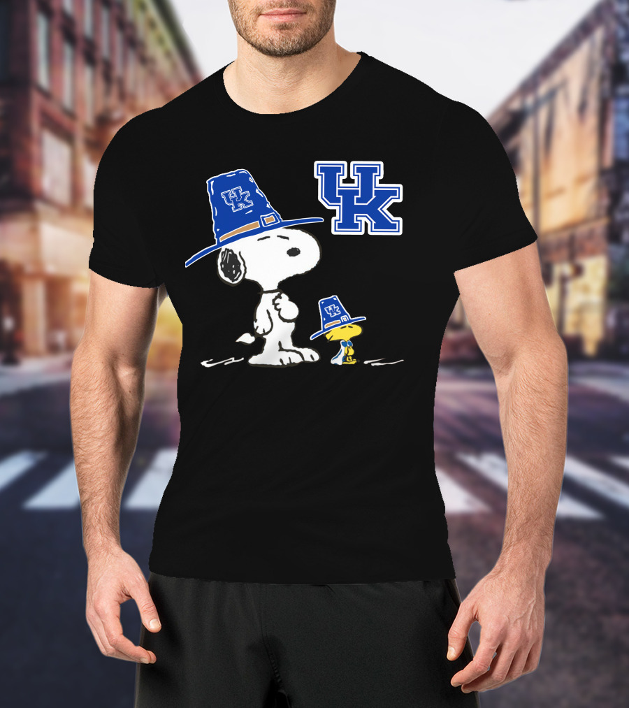 Snoopy Woodstock Kentucky Wildcats Uk Logo Hats T-Shirt