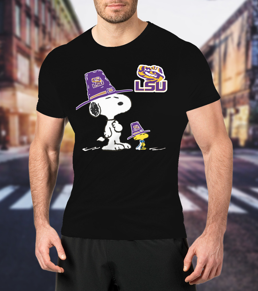 LSU Tigers Snoopy Woodstock Football Fans T-Shirt