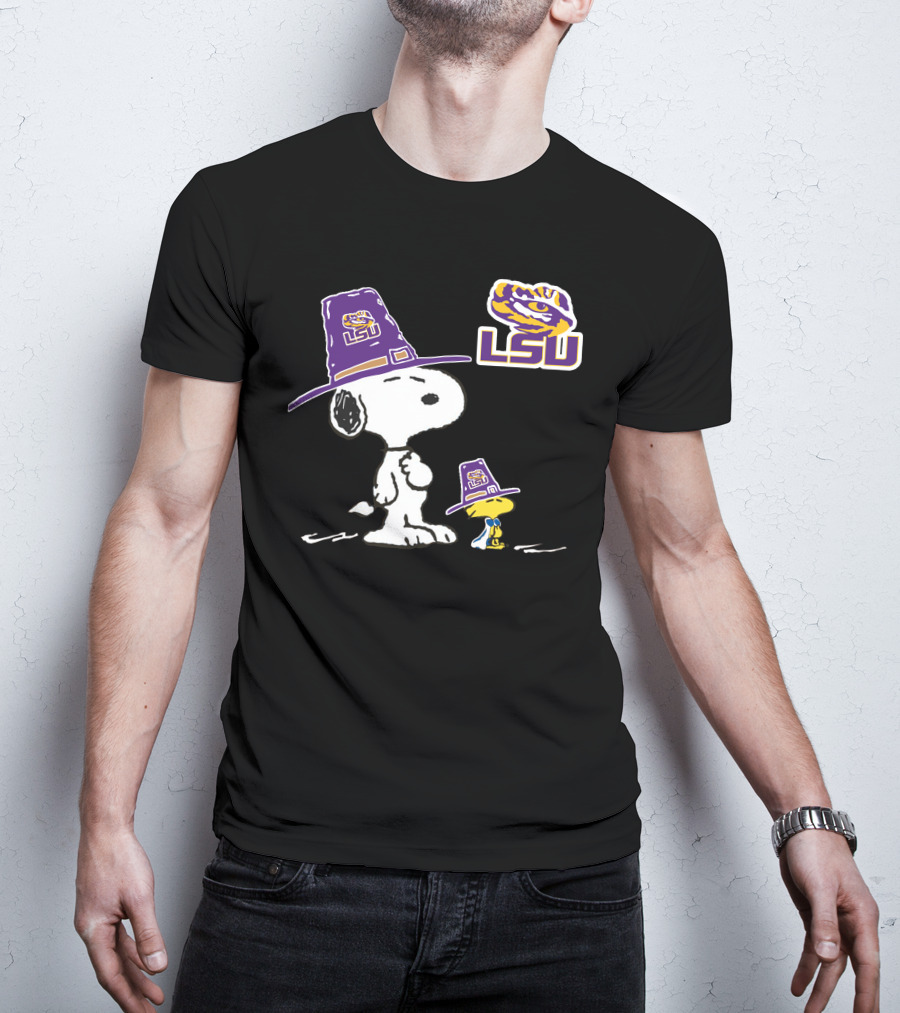 LSU Tigers Snoopy Woodstock Football Fans T-Shirt