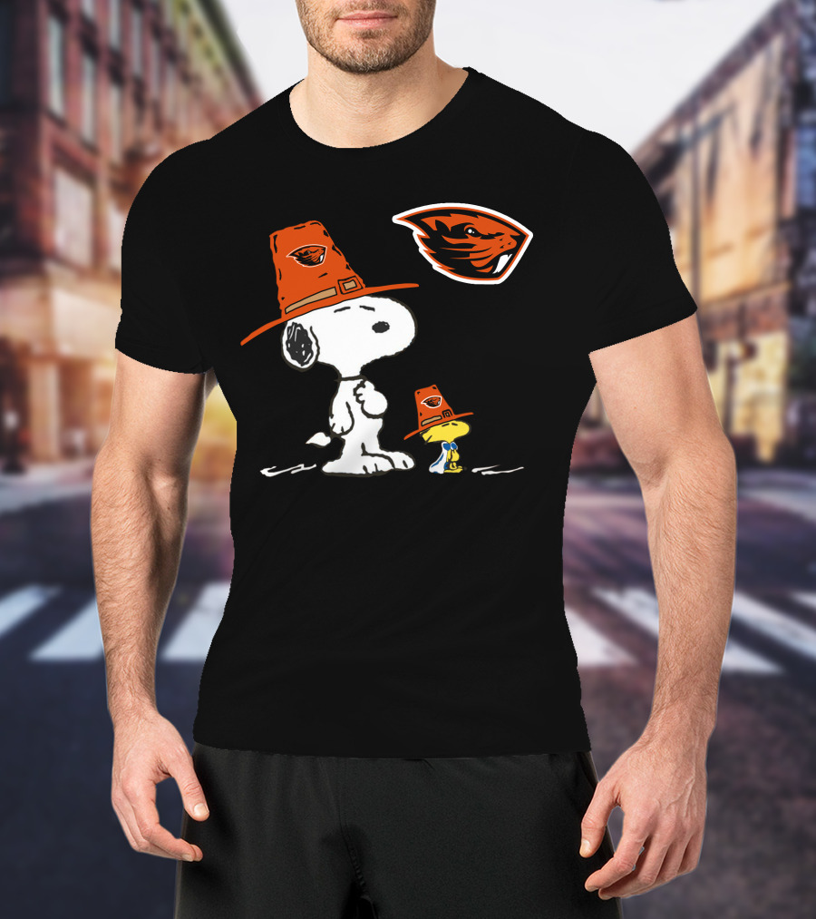 Oregon State Beavers Snoopy Woodstock T-Shirt