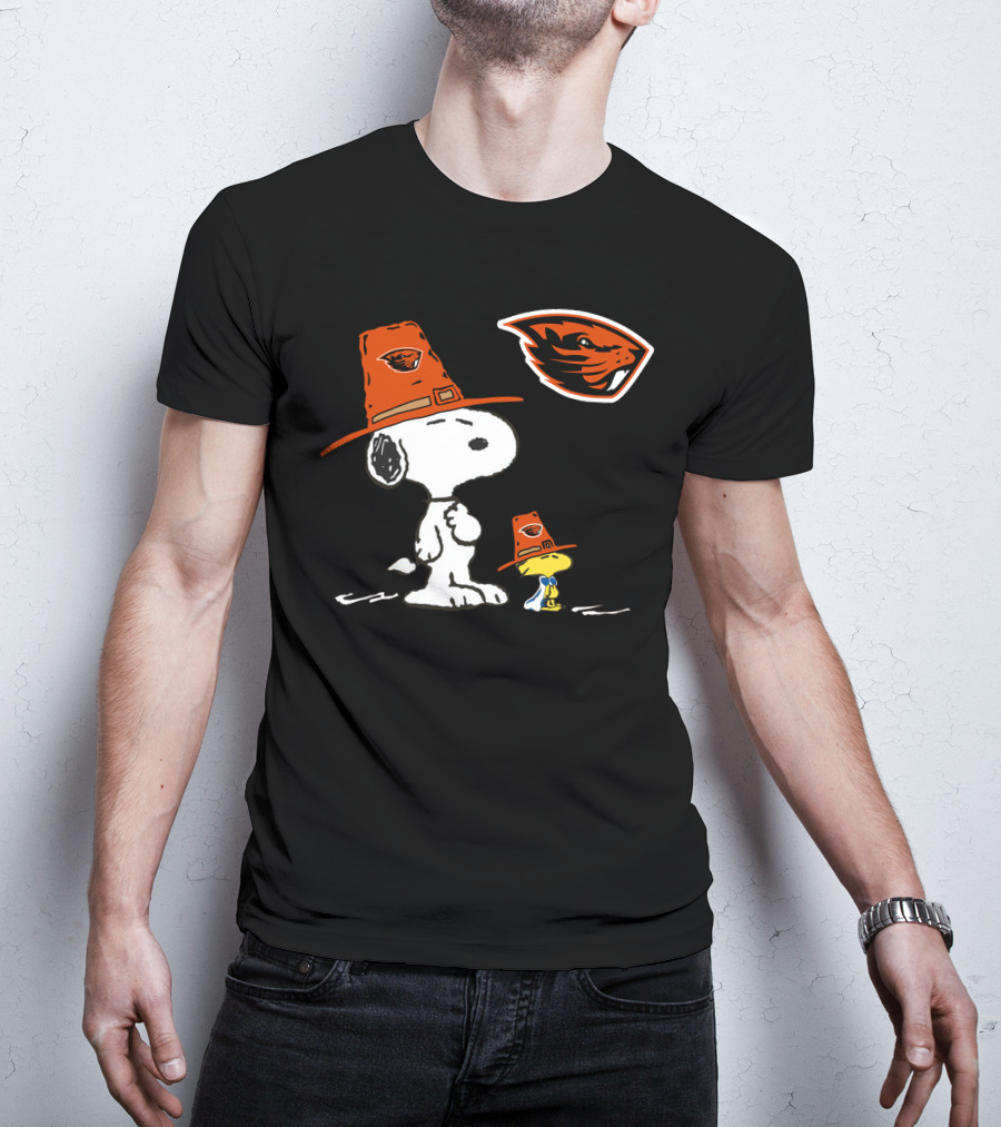 Oregon State Beavers Snoopy Woodstock T-Shirt