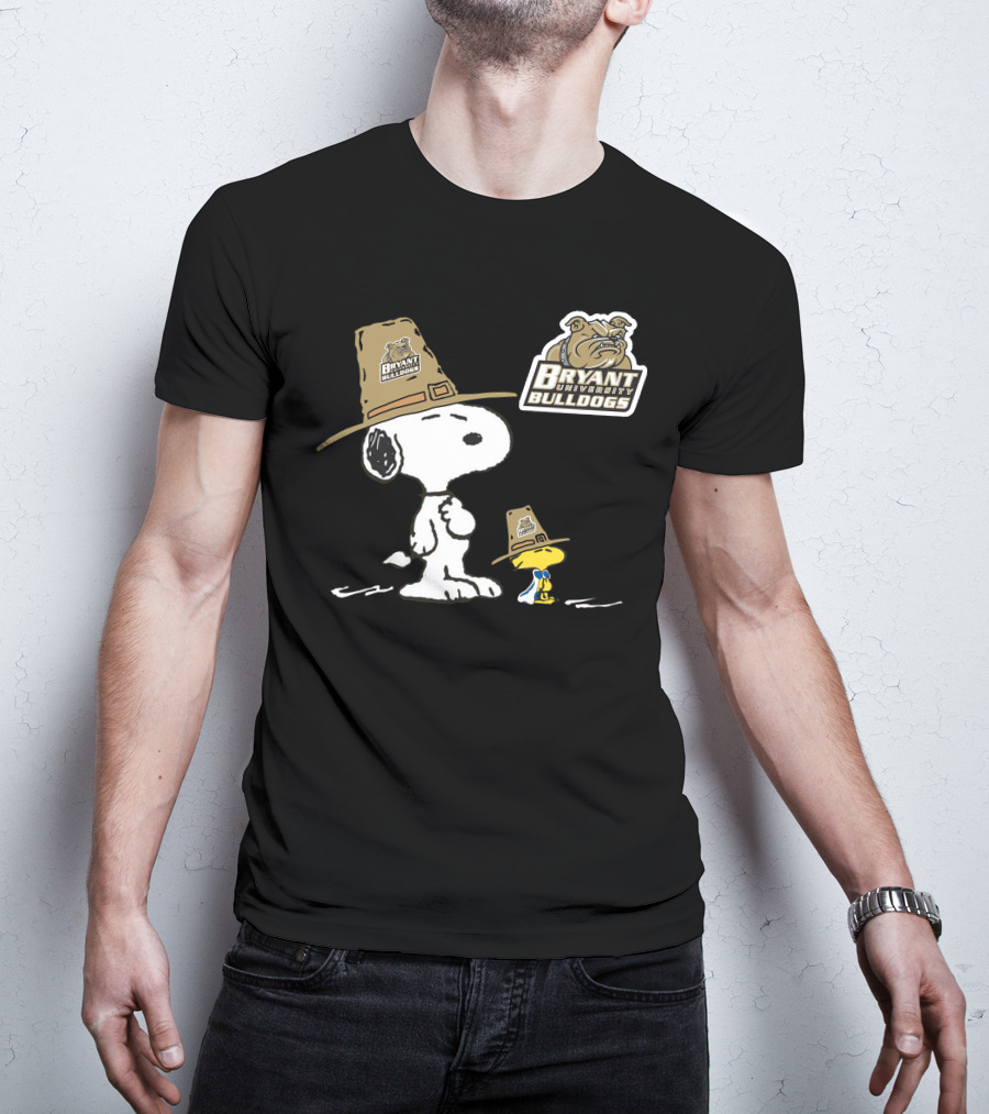 Bryant University Bulldogs Snoopy Woodstock T-Shirt