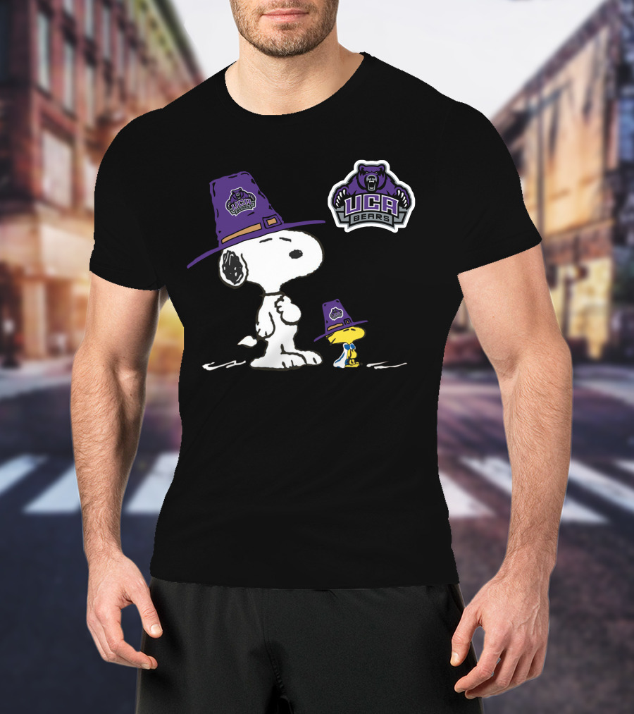 Cent Arkansas Snoopy UCA Bears Thanksgiving Football Pride T-Shirt
