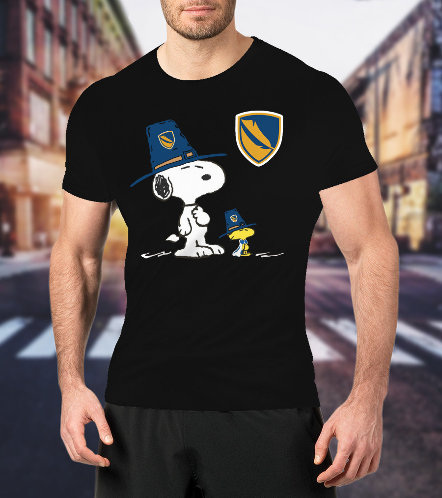 Coppin State Snoopy Woodstock Shield Hat T-Shirt