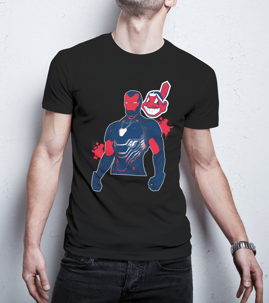 Iron Man Cleveland Indians Crossover T-Shirt