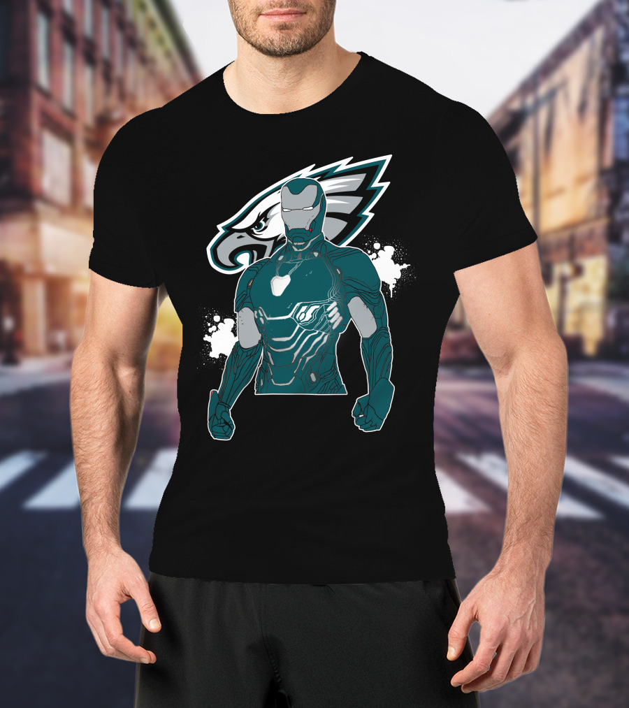 Iron Man And Philadelphia Eagles Fusion T-Shirt