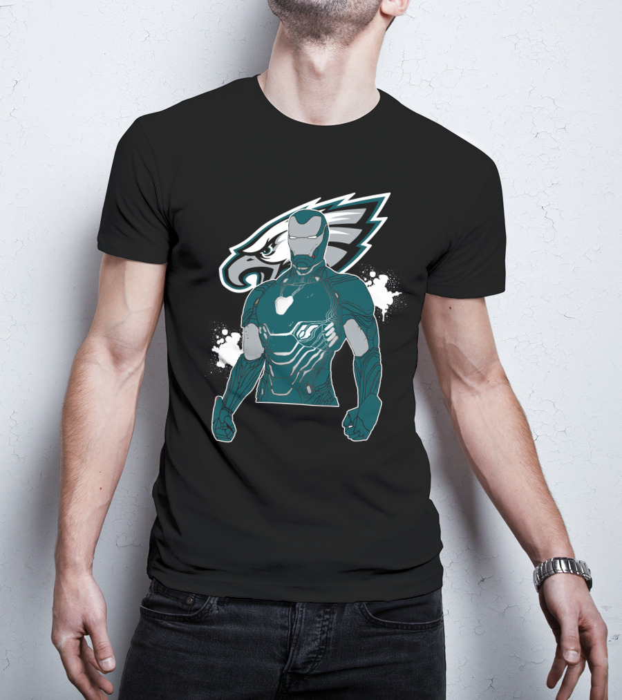 Iron Man And Philadelphia Eagles Fusion T-Shirt