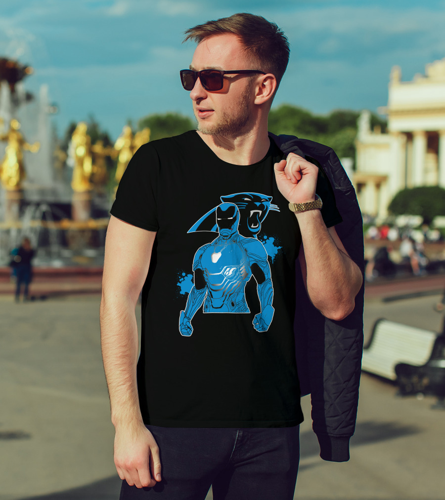 Iron Man Panther Fusion Artwork T-Shirt