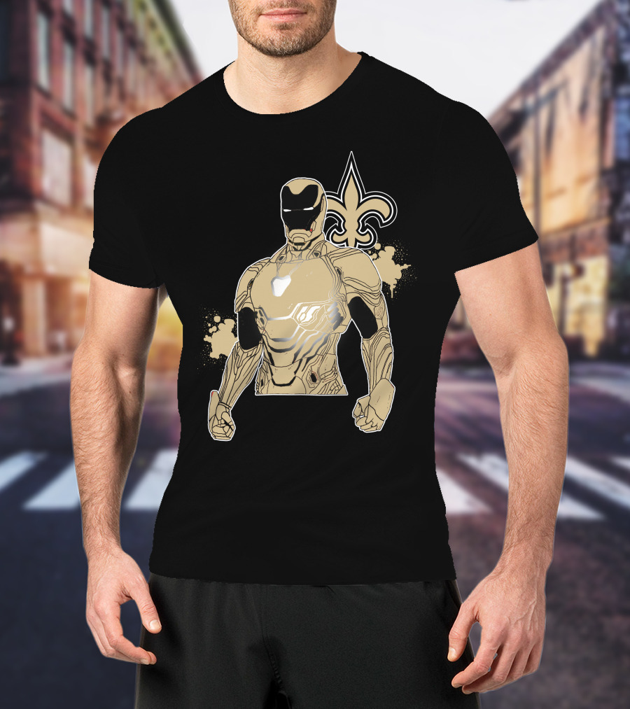 Iron Man New Orleans Saints Crossover T-Shirt
