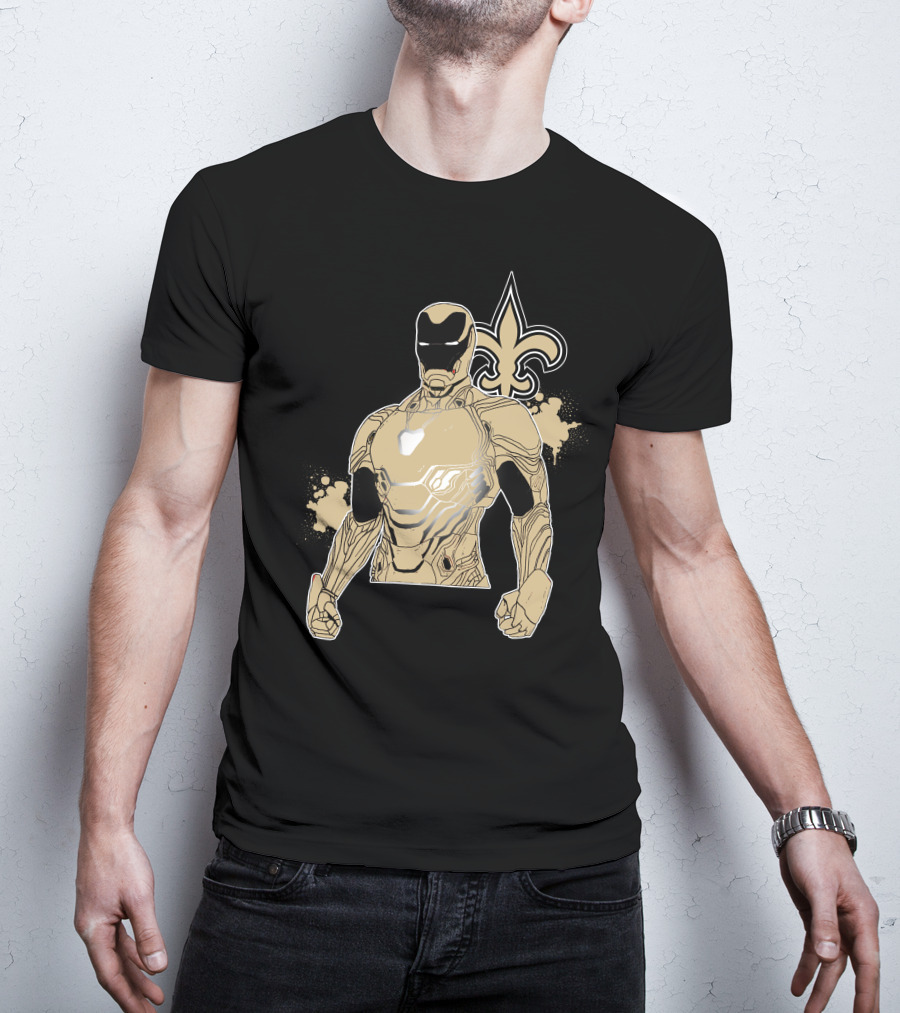 Iron Man New Orleans Saints Crossover T-Shirt