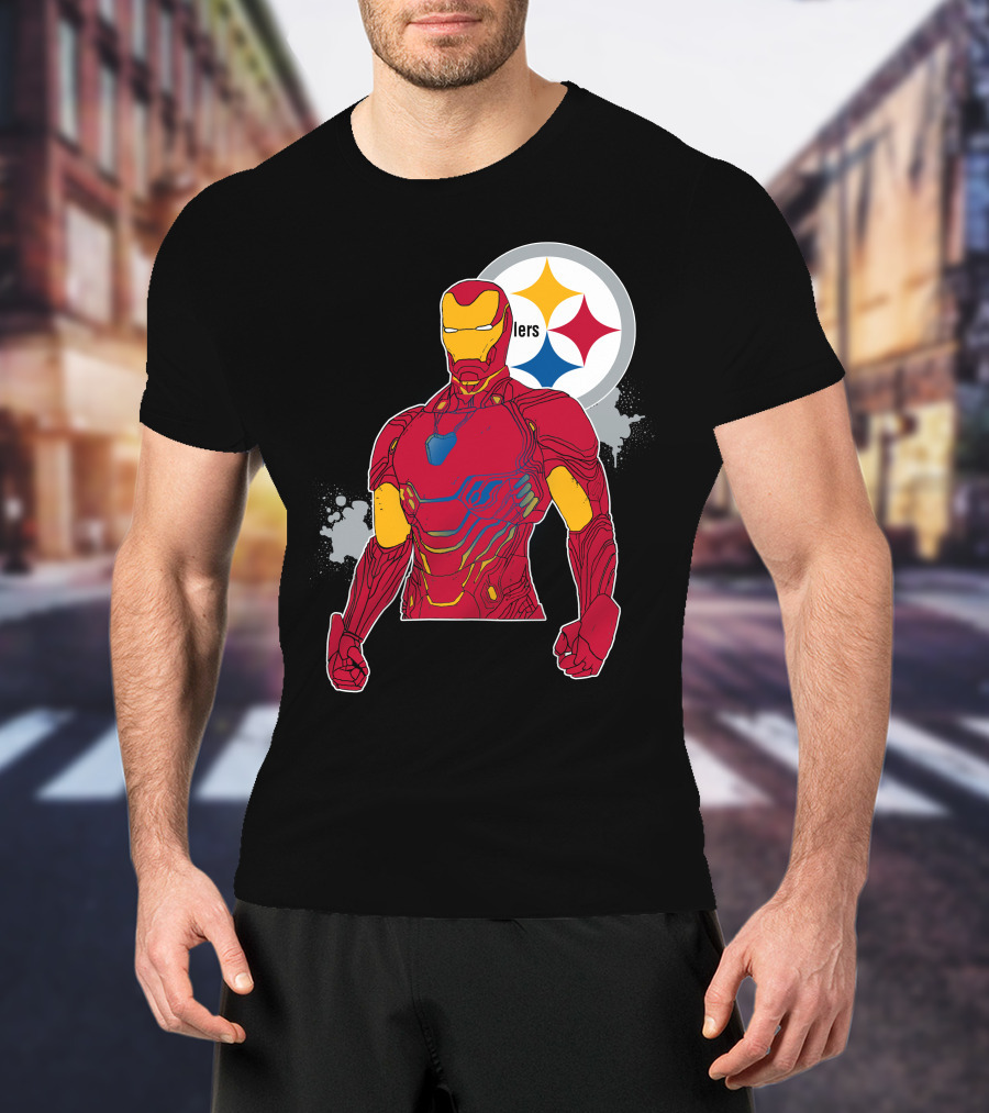 Iron Man With Steelers T-Shirt