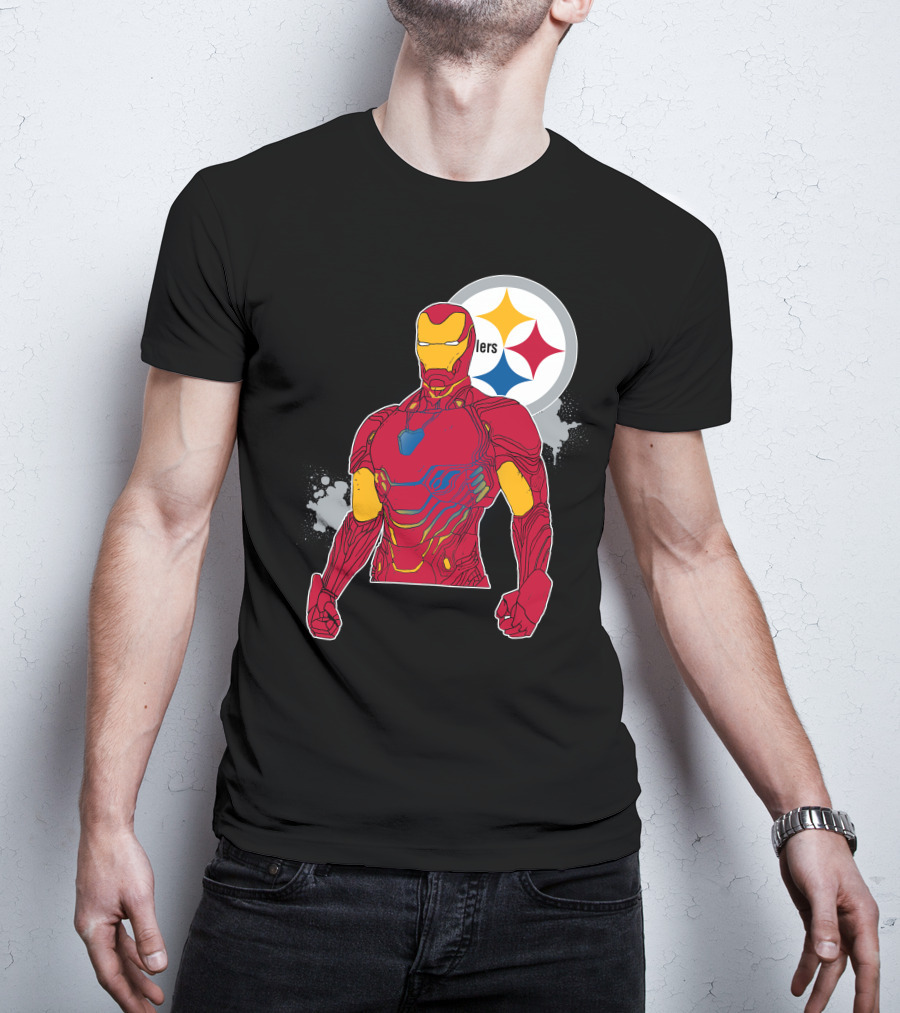 Iron Man With Steelers T-Shirt