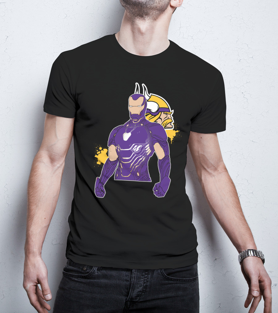 Iron Man Minnesota Vikings Crossover Fusion T-Shirt