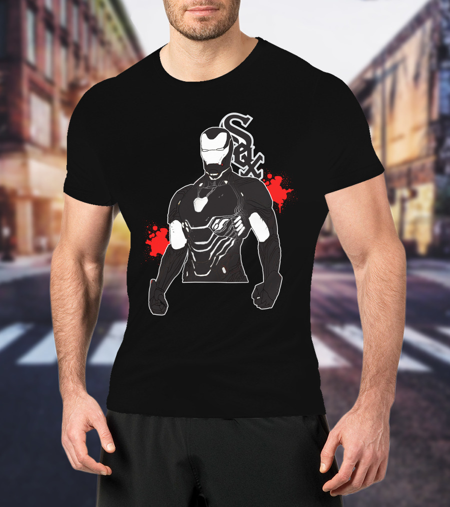 Iron Man Marvel Chicago White Sox Mlb Crossover T-Shirt