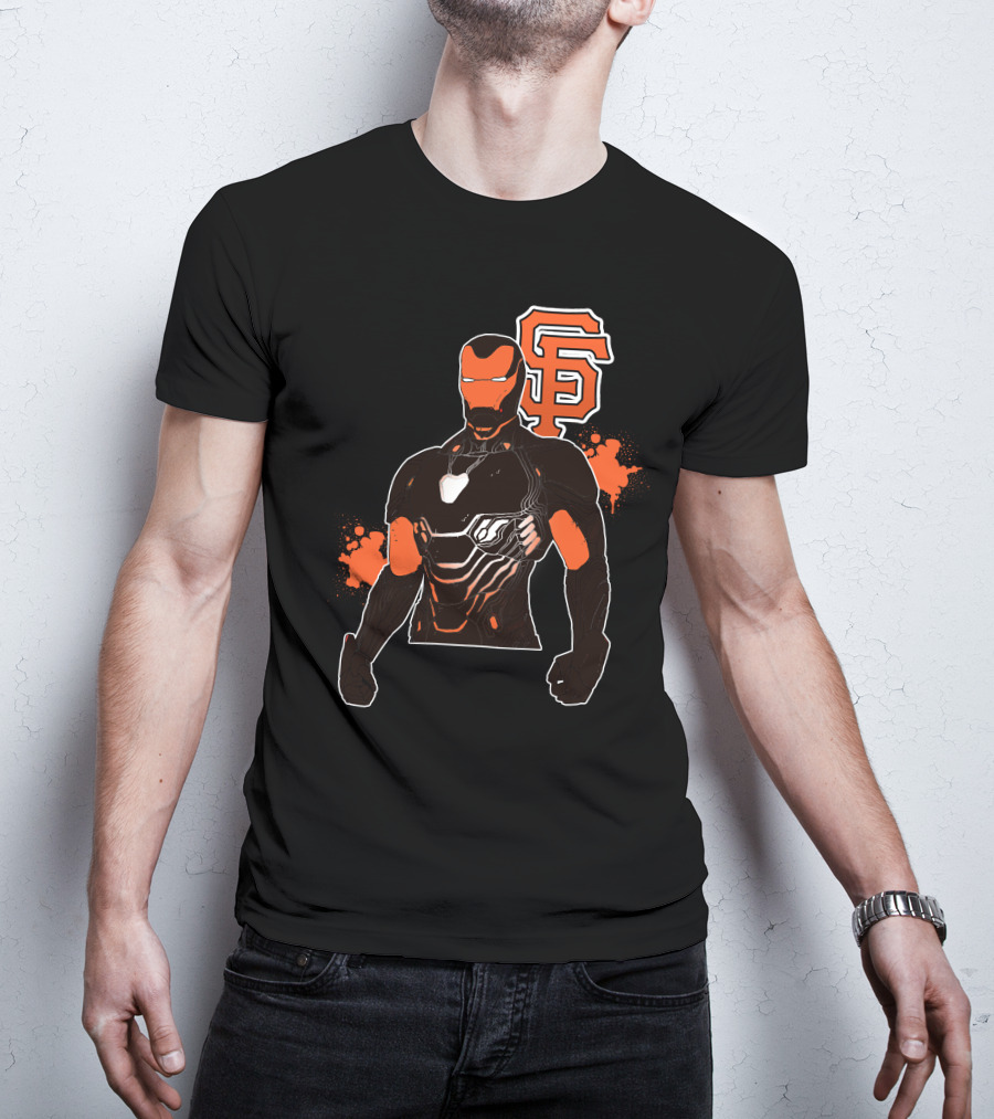 Iron Man San Francisco Giants Fan Crossover T-Shirt