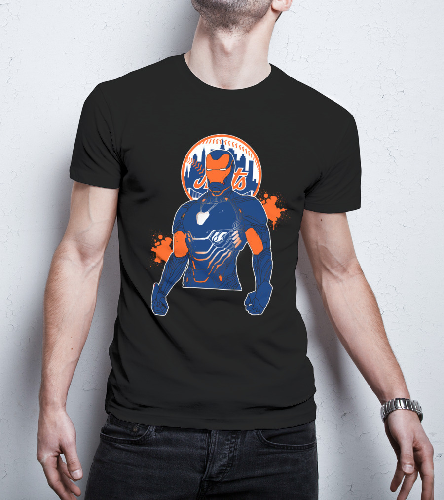 Iron Man New York Mets Crossover T-Shirt