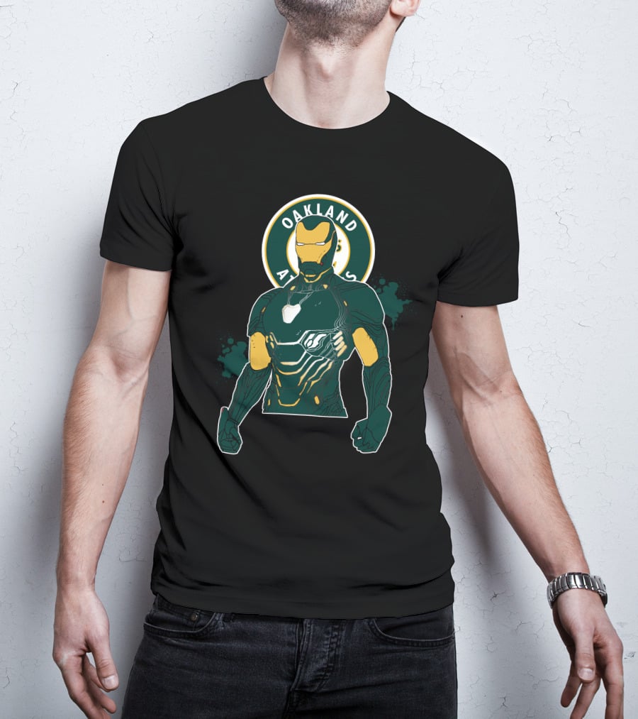 Iron Man Oakland Athletics Crossover T-Shirt