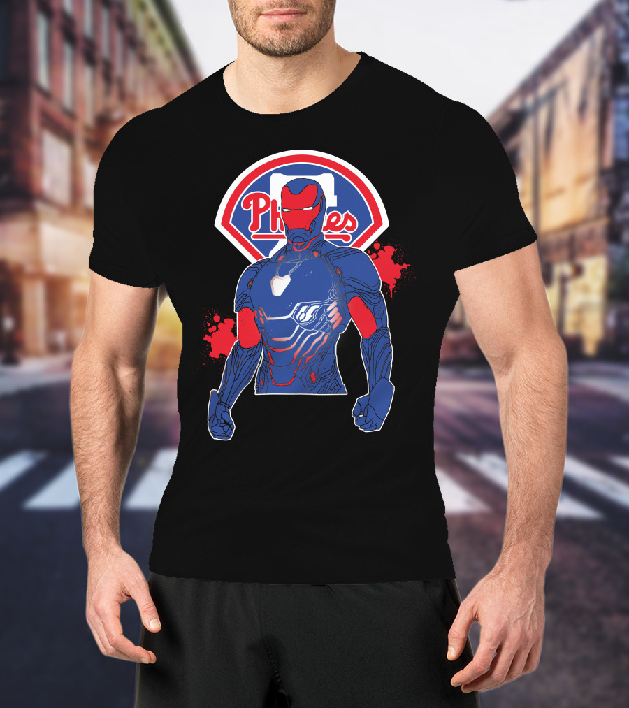 Iron Man Phillies Philadelphia Collaboration T-Shirt