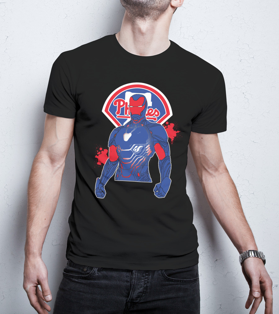 Iron Man Phillies Philadelphia Collaboration T-Shirt