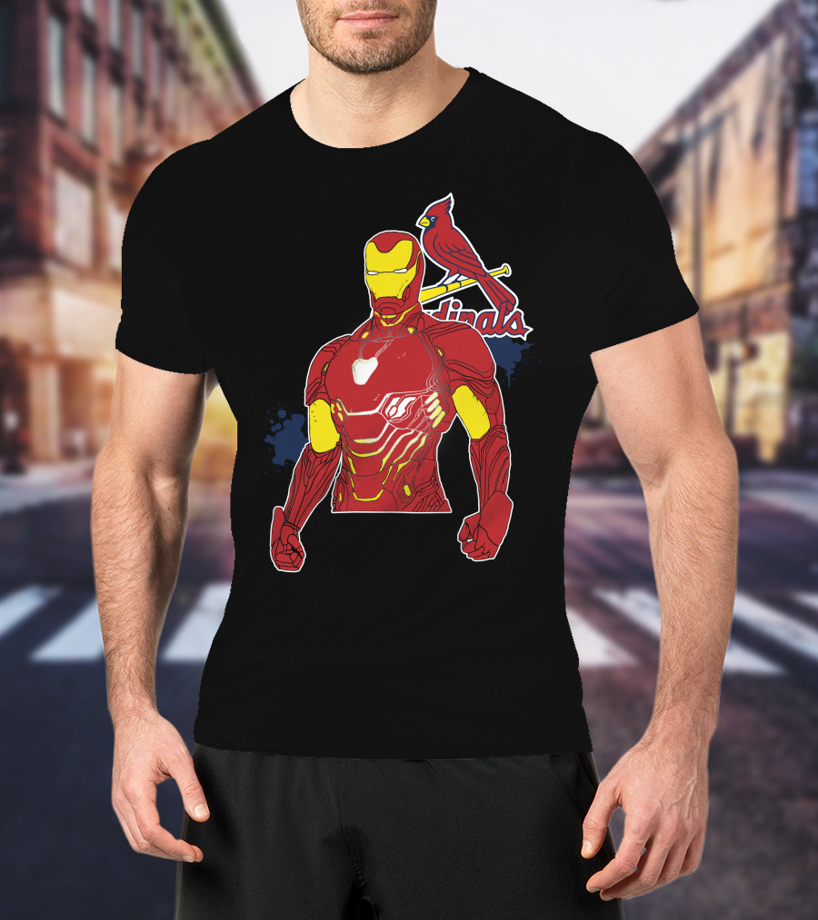 Iron Man St Louis Cardinals Crossover T-Shirt
