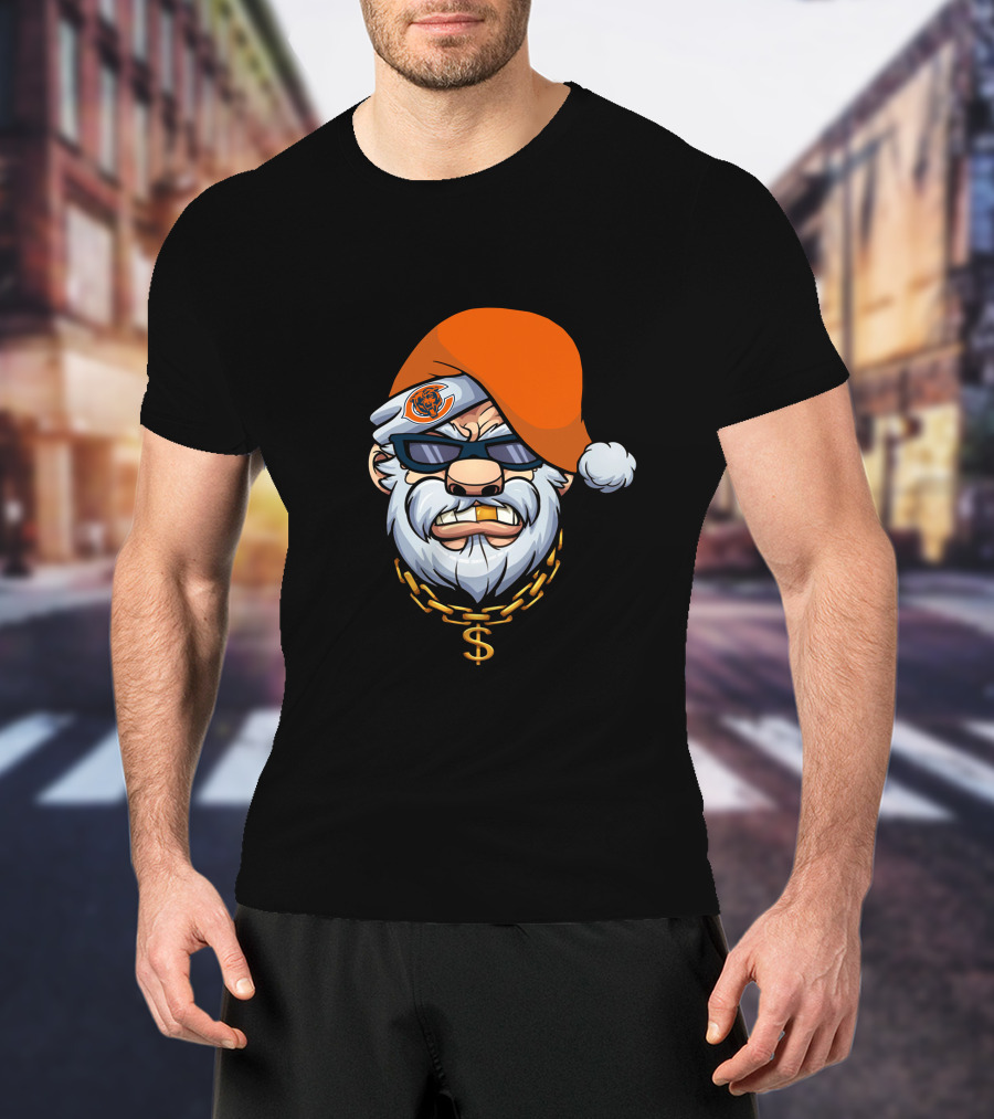 Bears Santa Gangster Style With Gold Chain And Sunglasses T-Shirt