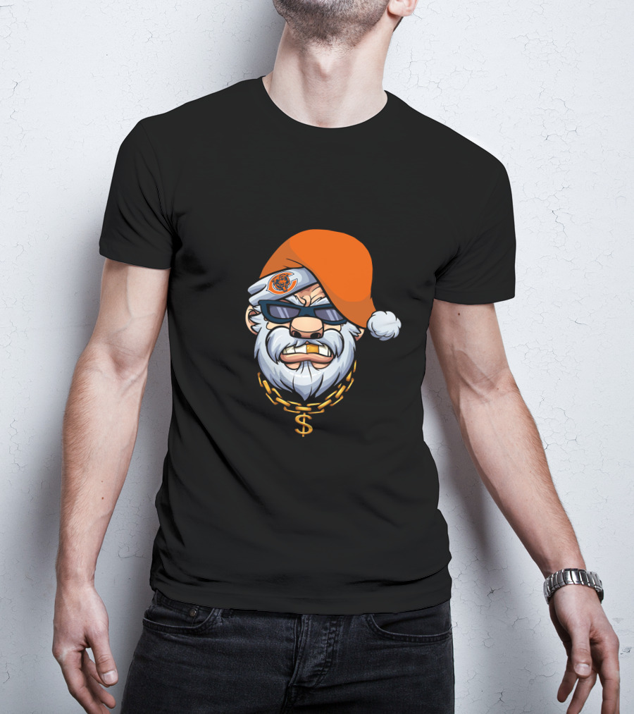 Bears Santa Gangster Style With Gold Chain And Sunglasses T-Shirt