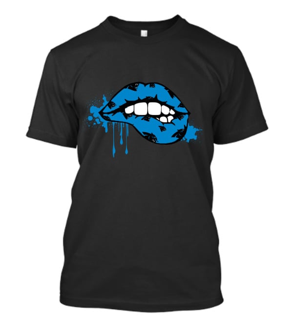 Dripping Lips Carolina Panthers Mouth T-Shirt