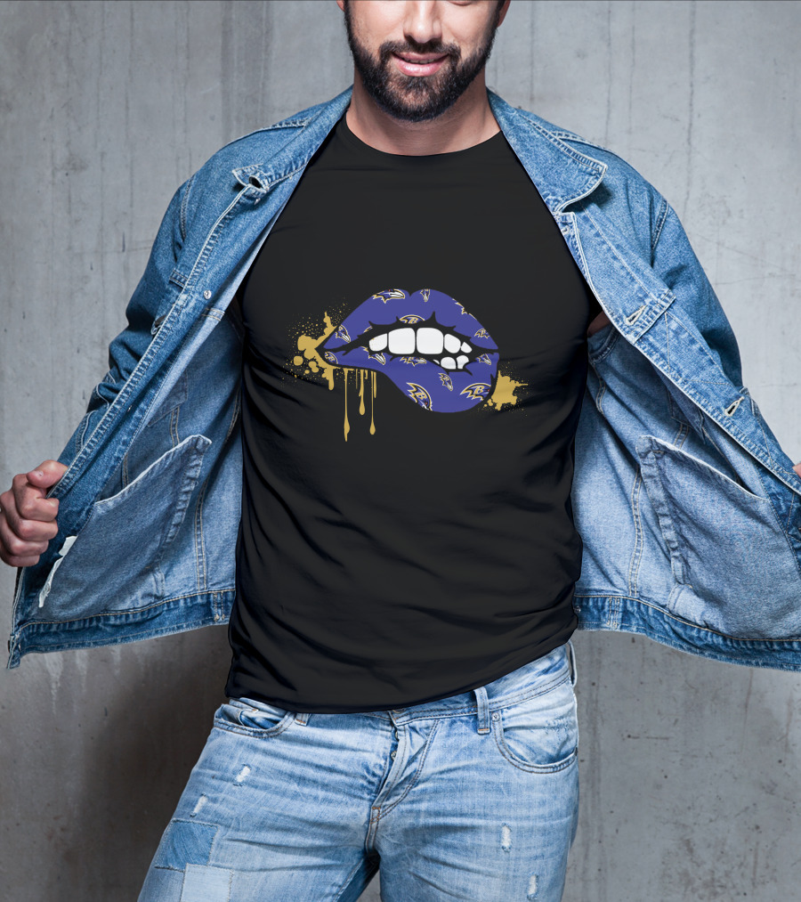Ravens Dripping Lips Logo T-Shirt