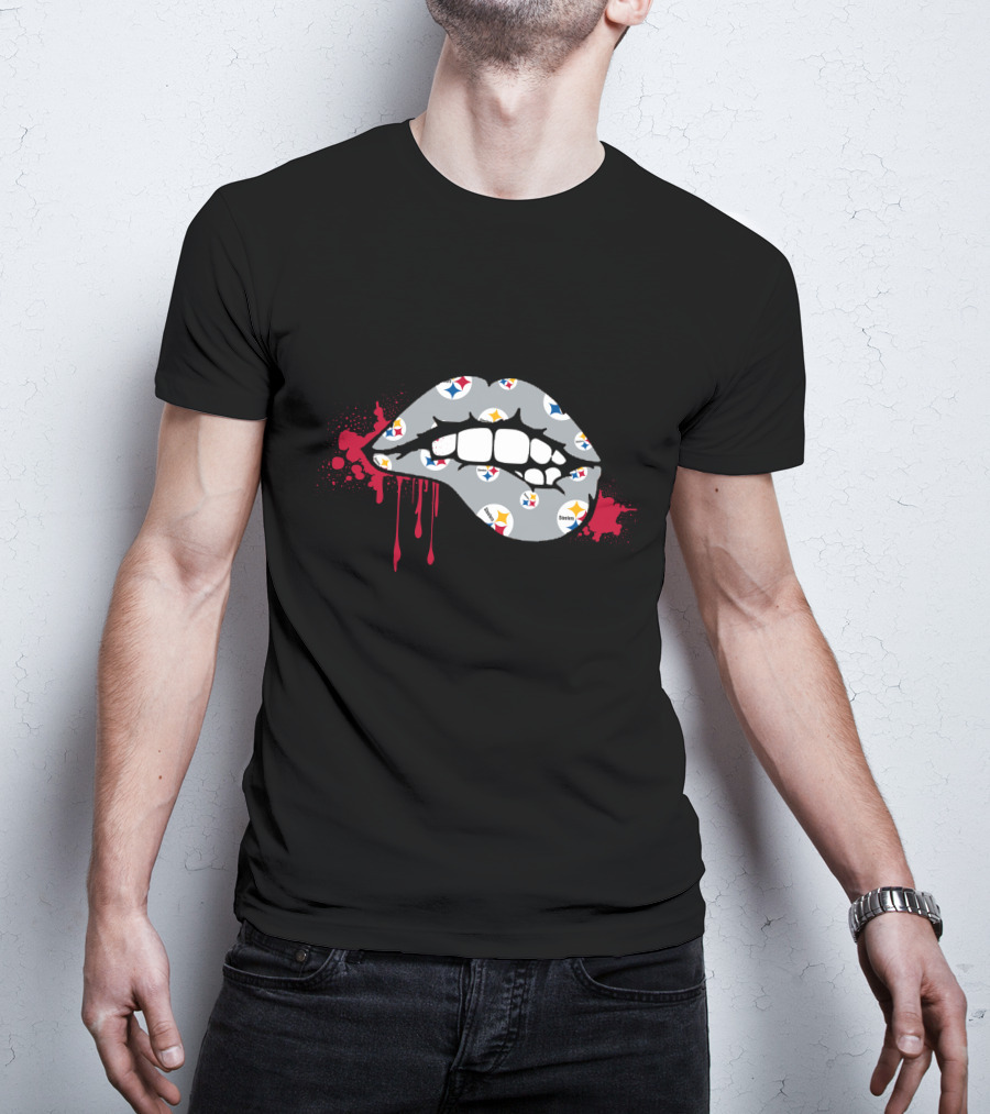Dripping Lips Pittsburgh Steelers T-Shirt