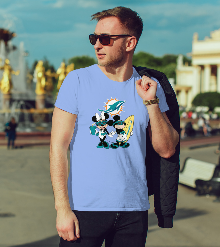 Dolphins Mickey Minnie Vacation Miami Surfing Fun T-Shirt