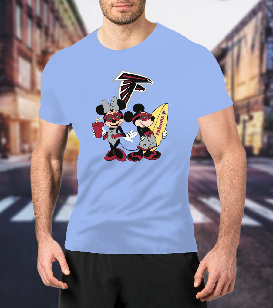 Falcons Mickey And Minnie Vacation Fun T-Shirt