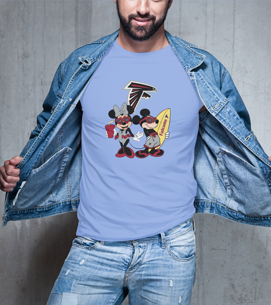 Falcons Mickey And Minnie Vacation Fun T-Shirt