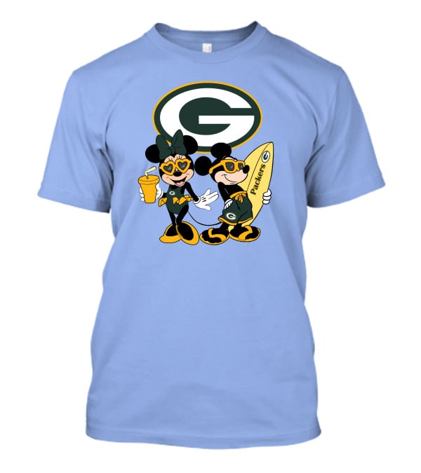 Packers Mickey Minnie Surfing Vacation Fun T-Shirt