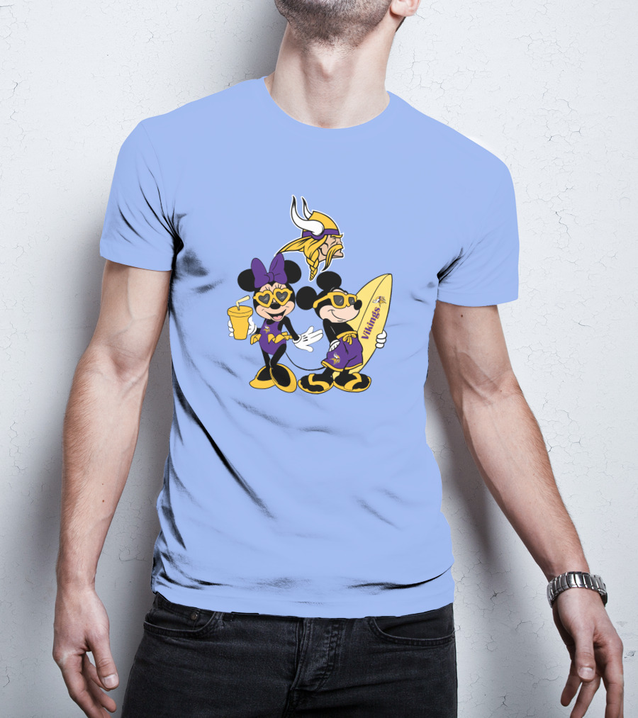 Vikings Mickey Happy Vacation Minnesota Fun T-Shirt