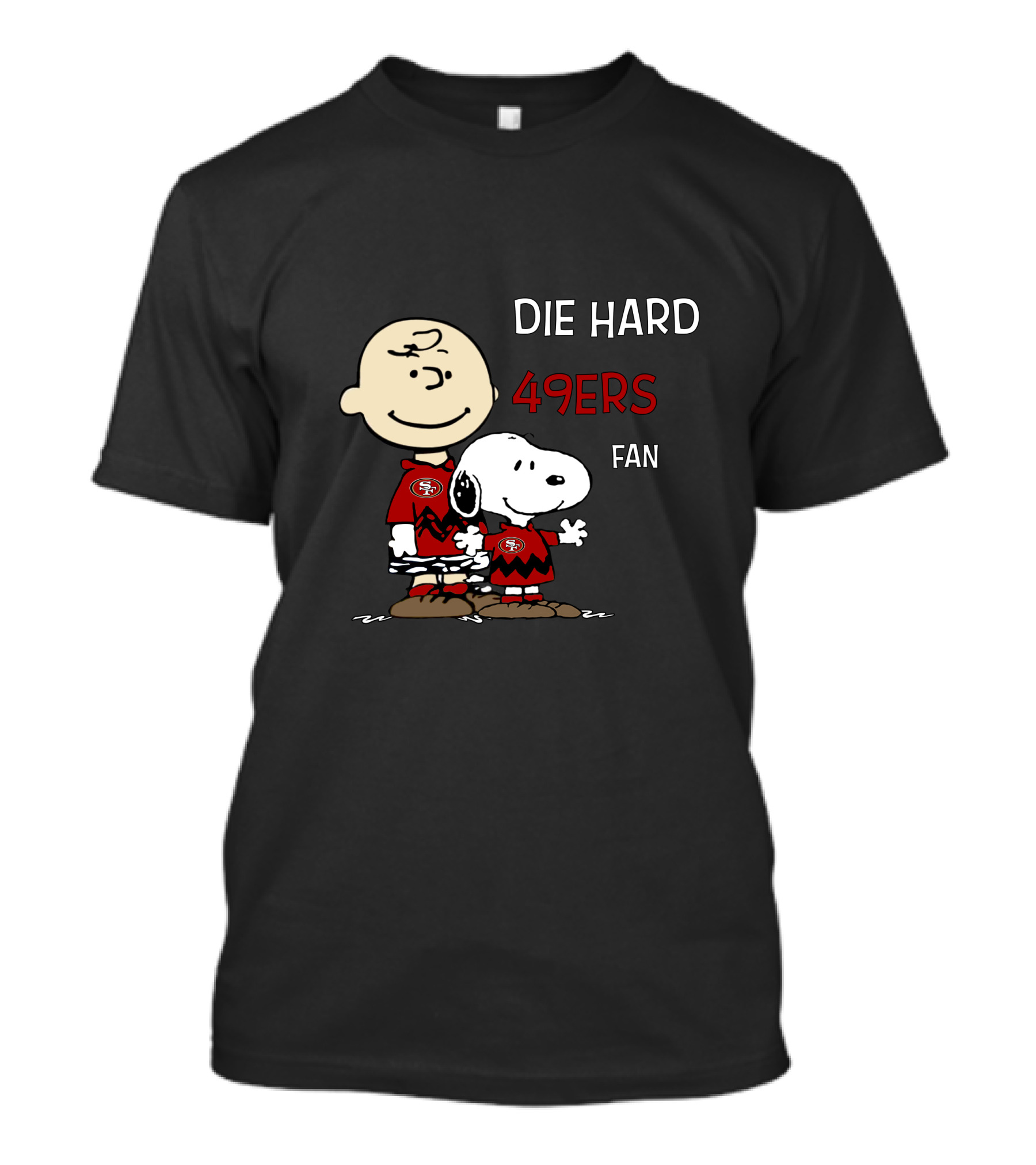 Die Hard 49ers Fan Charlie Brown And Snoopy T-Shirt