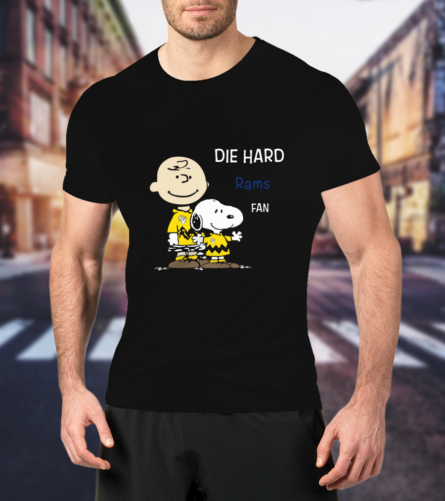 Die Hard Rams Fan Snoopy And Charlie Brown T-Shirt