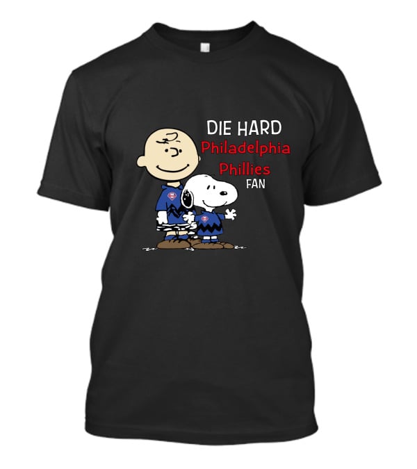 Die Hard Philadelphia Phillies Fan Snoopy And Charlie Brown T-Shirt