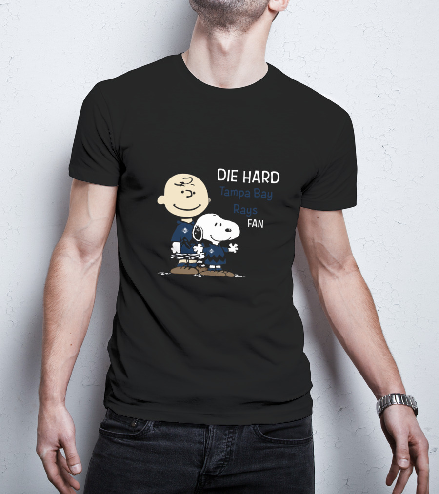 DIE HARD Tampa Bay Rays FAN Snoopy And Charlie Brown T-Shirt